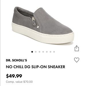 Gray slip on sneakers, like new.  Only worn once.